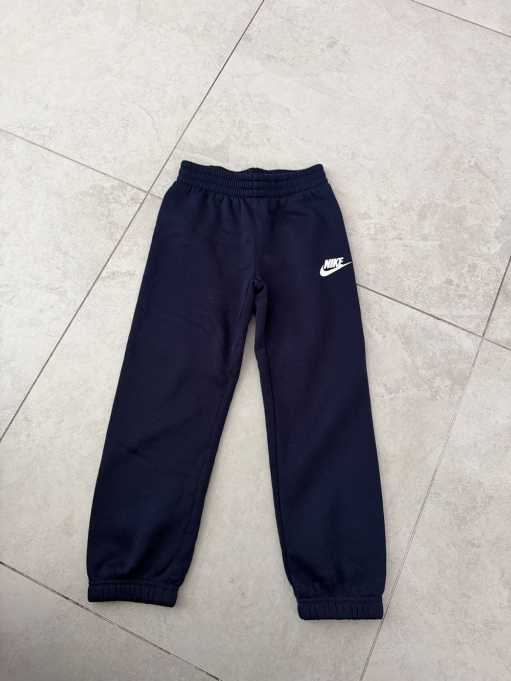 Nike Kids Dark Blue Joggers with White Swoosh